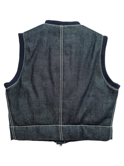 Denim Puffer Vest