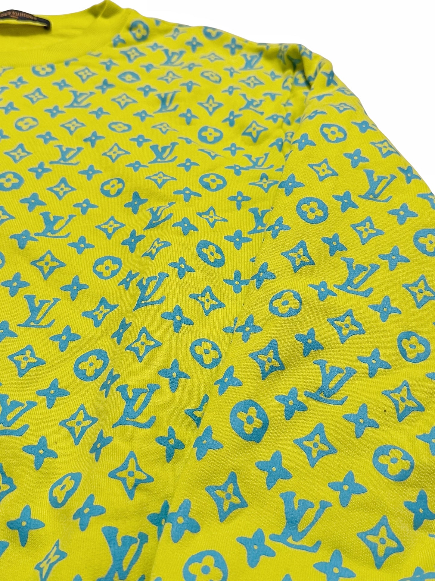 2023 Virgil Yellow Blue Monogram Crewneck