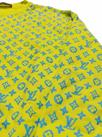 2023 Virgil Yellow Blue Monogram Crewneck