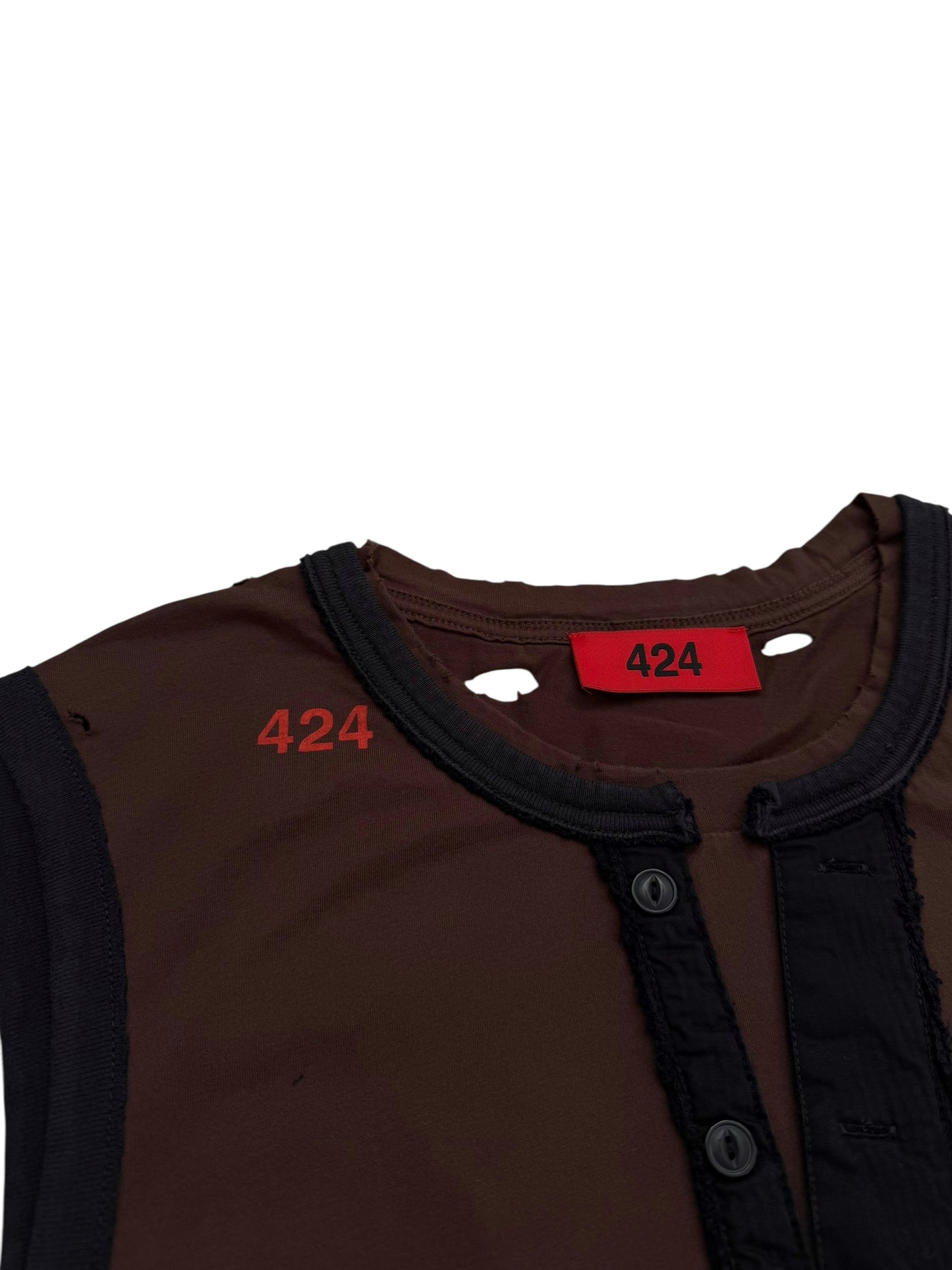 Bob Marley Distressed Layered Thermal Tank Tee