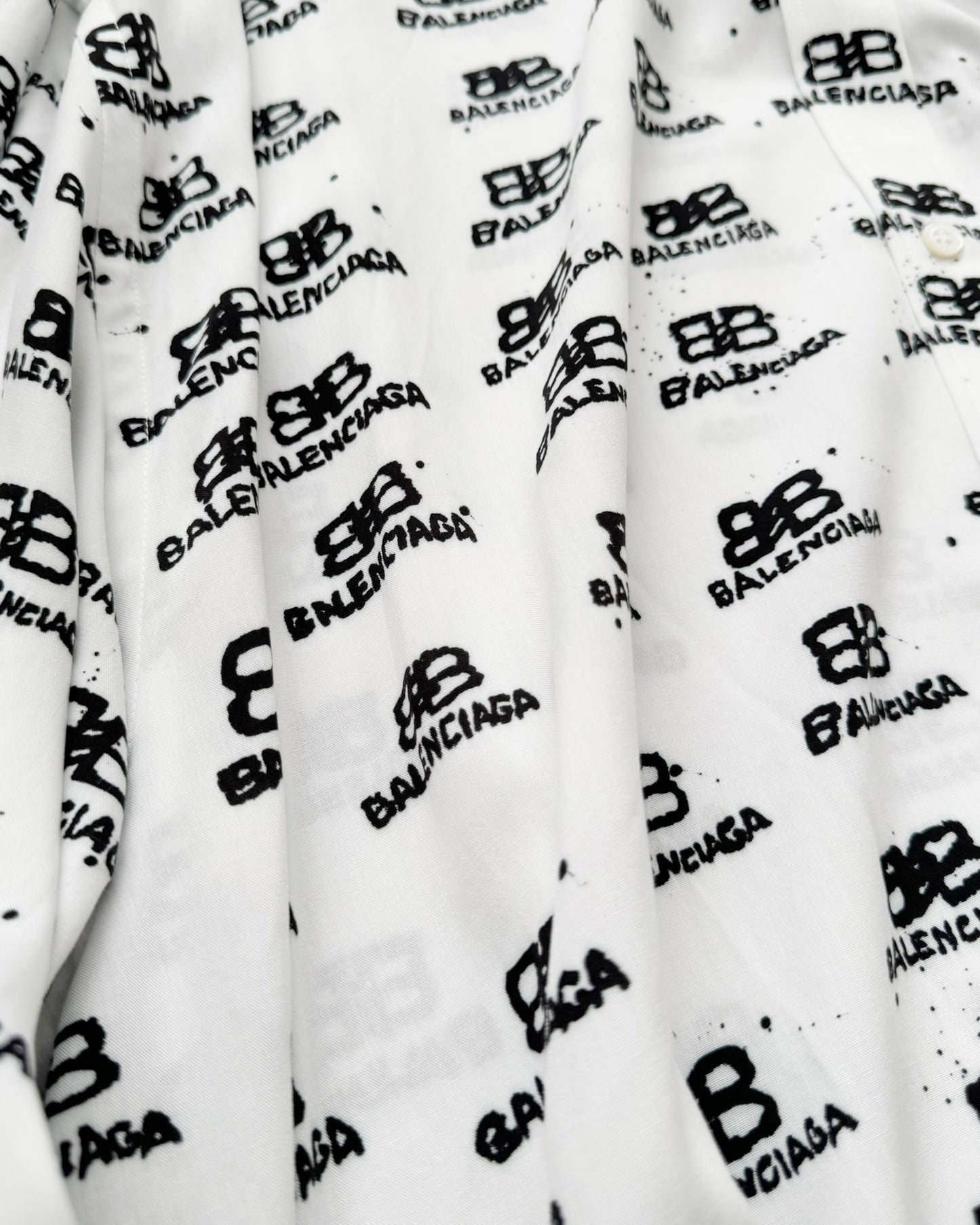 Viscose Allover Ink Blot Oversized Shirt