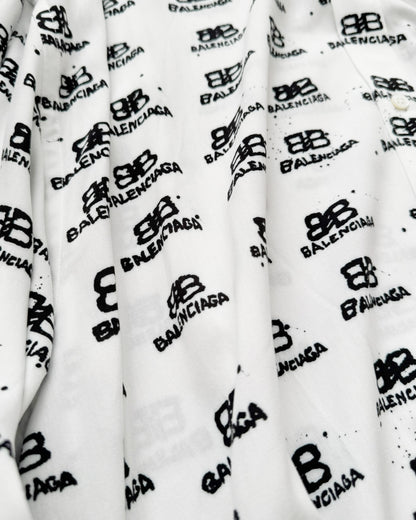 Viscose Allover Ink Blot Oversized Shirt