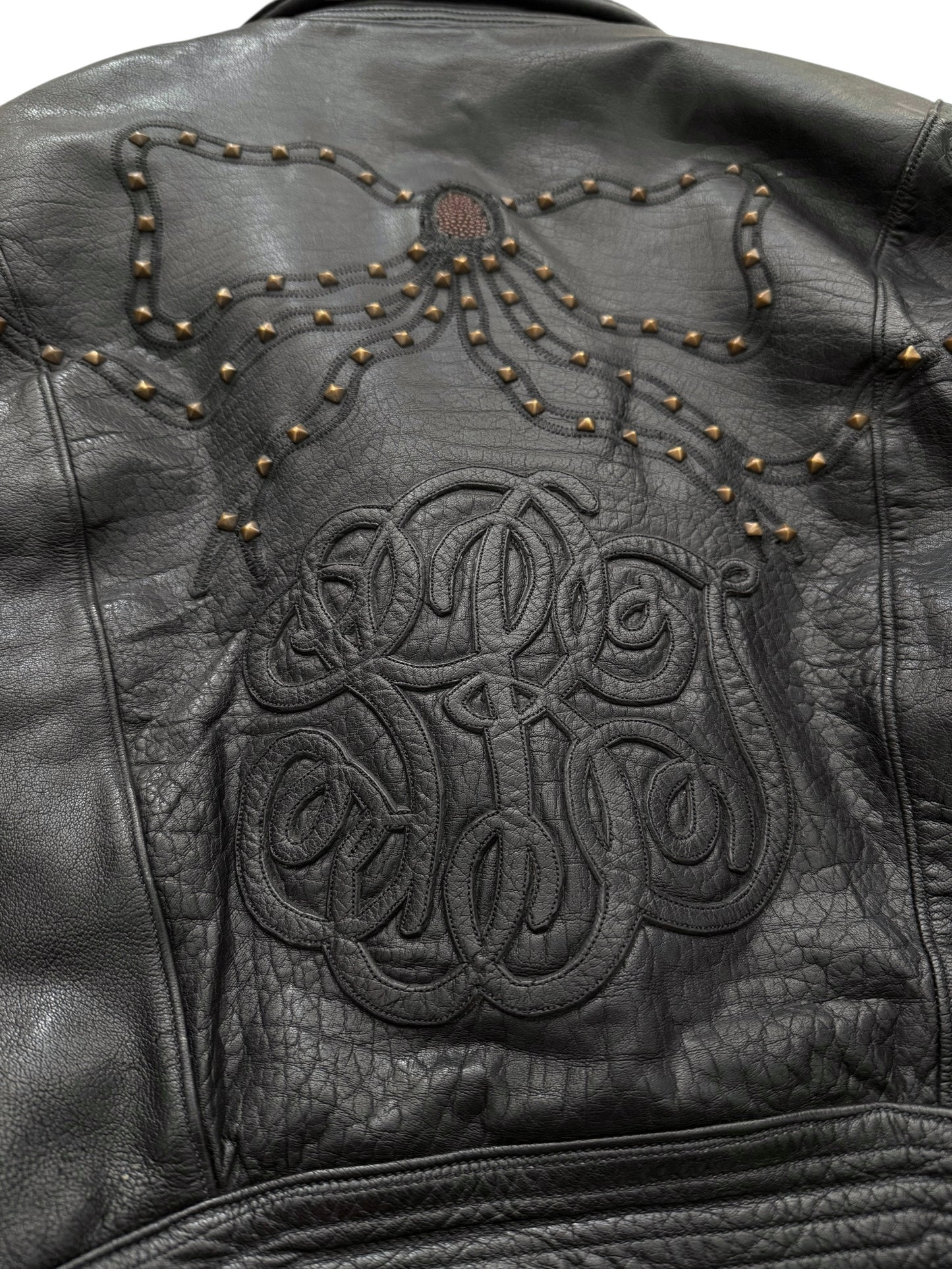 1980’s Custom Order Brass & Stingray Armored Leather Jacket