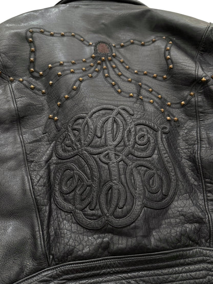 1980’s Custom Order Brass & Stingray Armored Leather Jacket