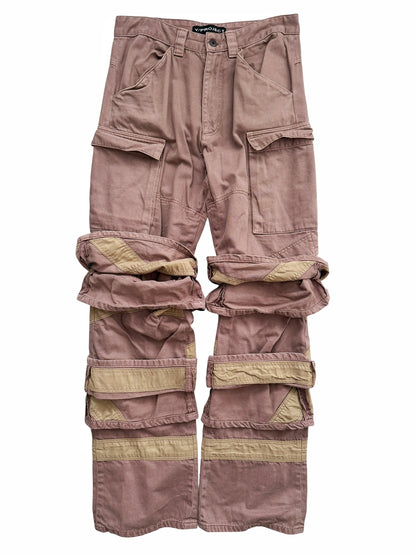 Brown Multi Cuff Cargos