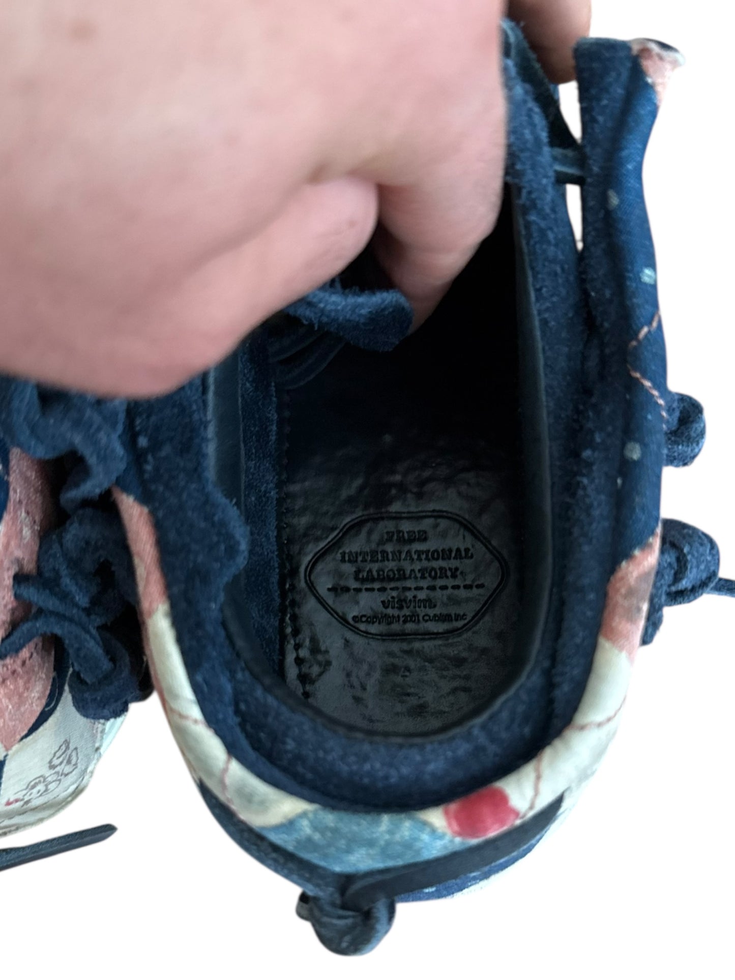 FBT Blue Geo Suede Boro Patchwork