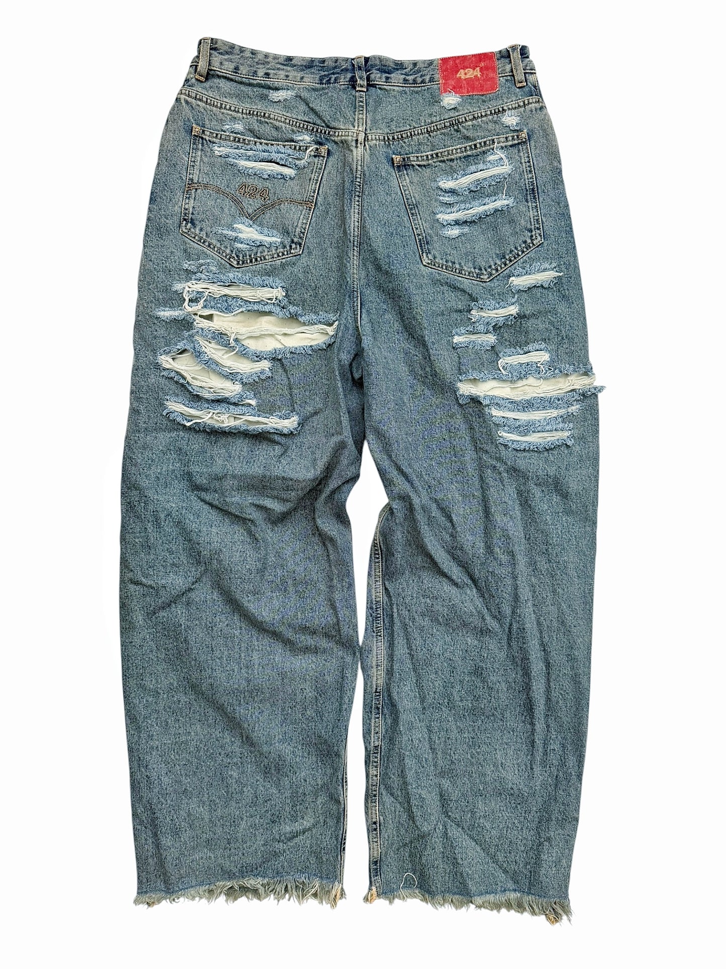 Distressed Big Daddy Baggy Denim Jeans