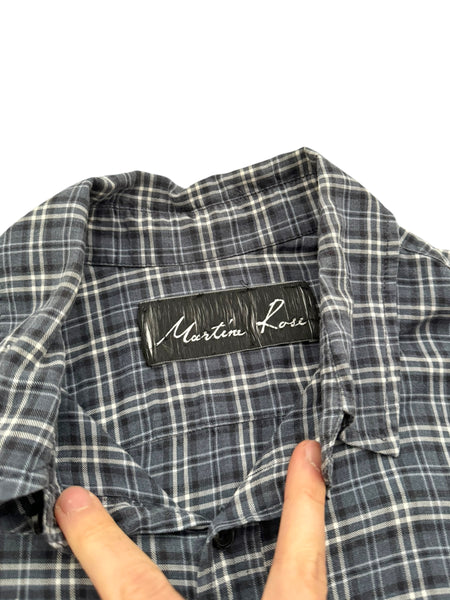 Asymmetric Sized Plaid Flannel Shirt