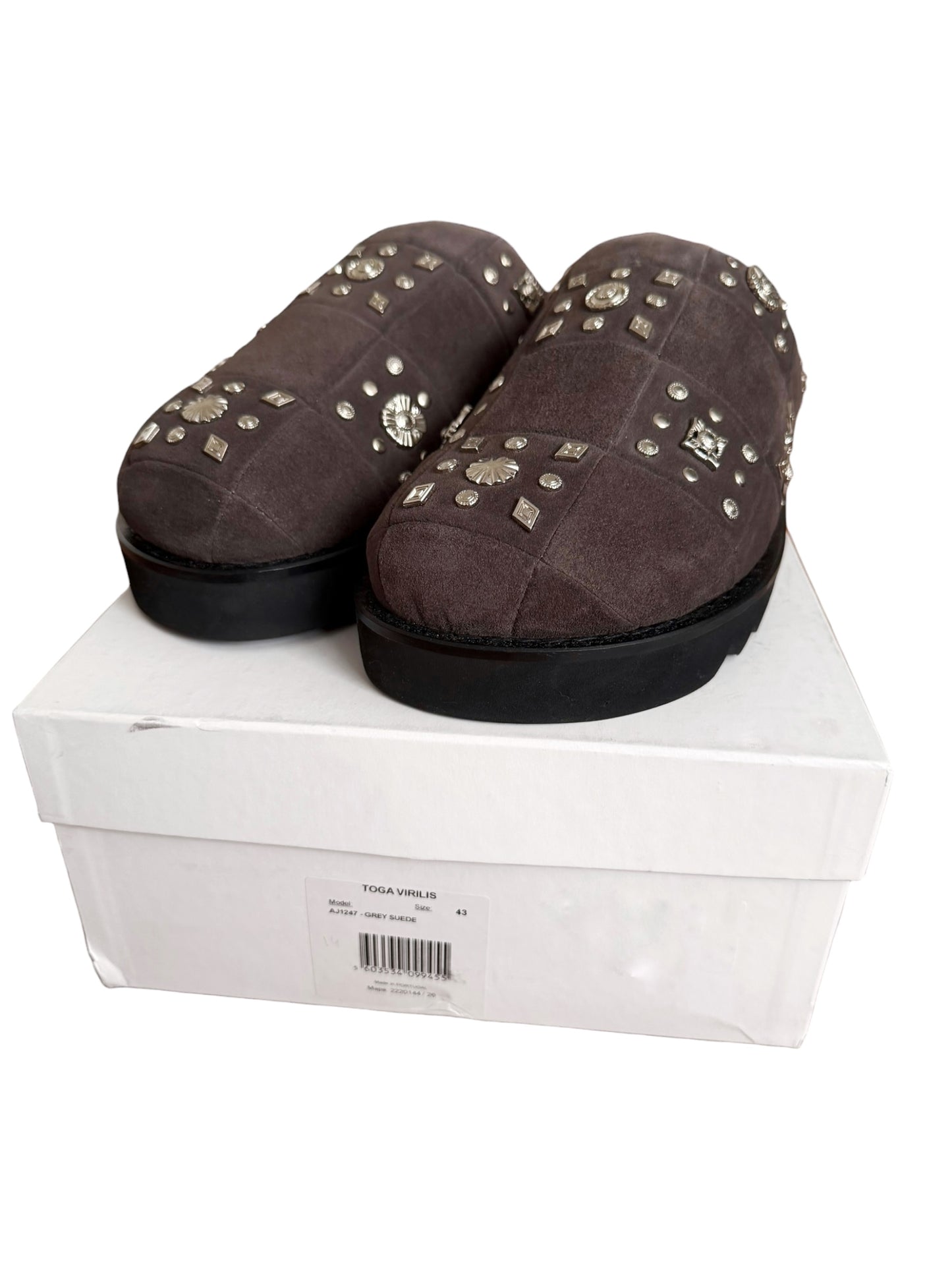 Metal Embellished Padded Mule