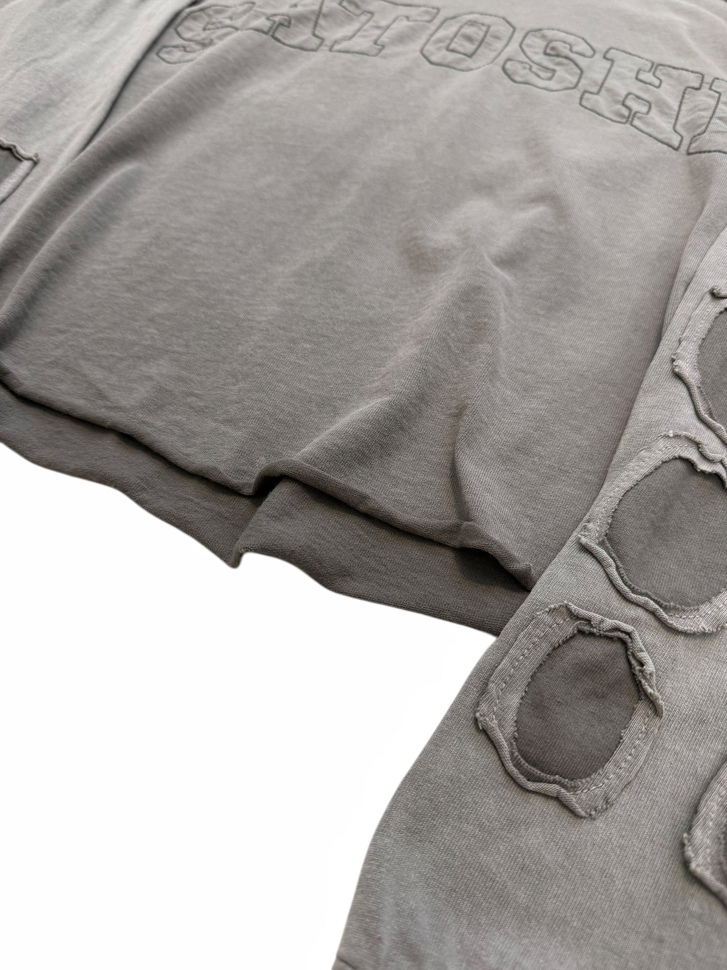 Oversized Washed Distressed Collegiate Longsleeve