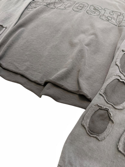 Oversized Washed Distressed Collegiate Longsleeve