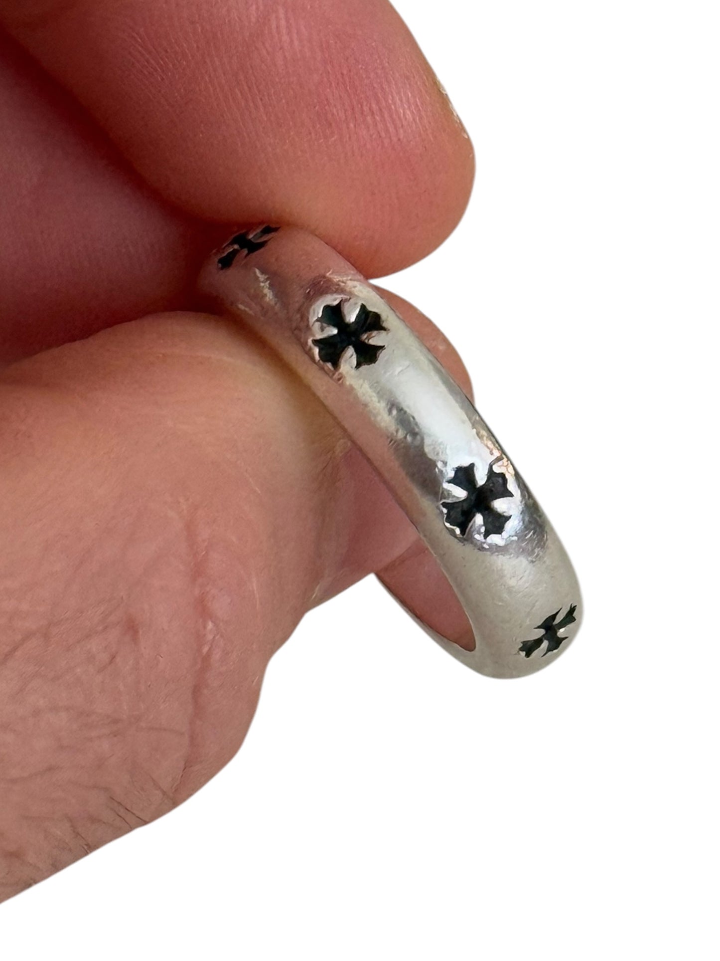 Negative Cross Silver Ring