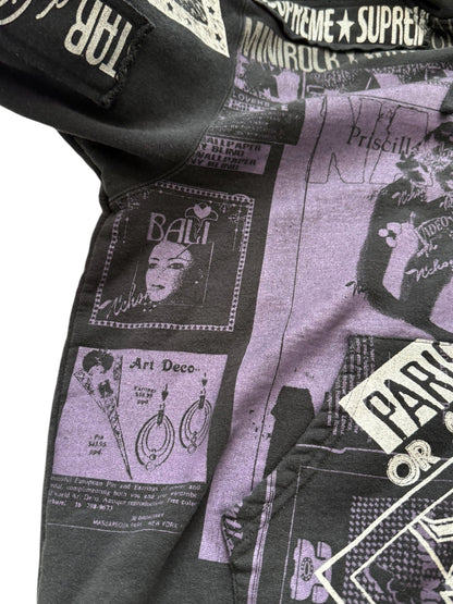 Collage Patchwork Zip Hoodie