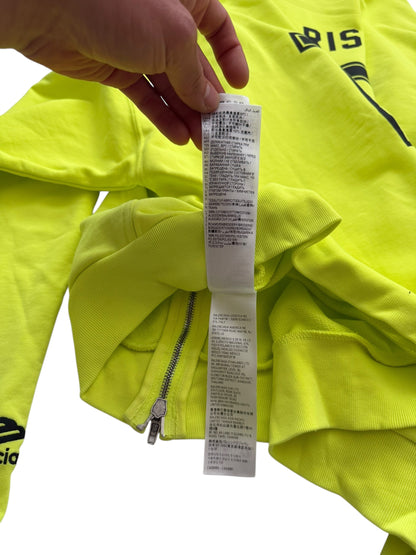 Neon Fluo Soccer Logo Zip Hoodie