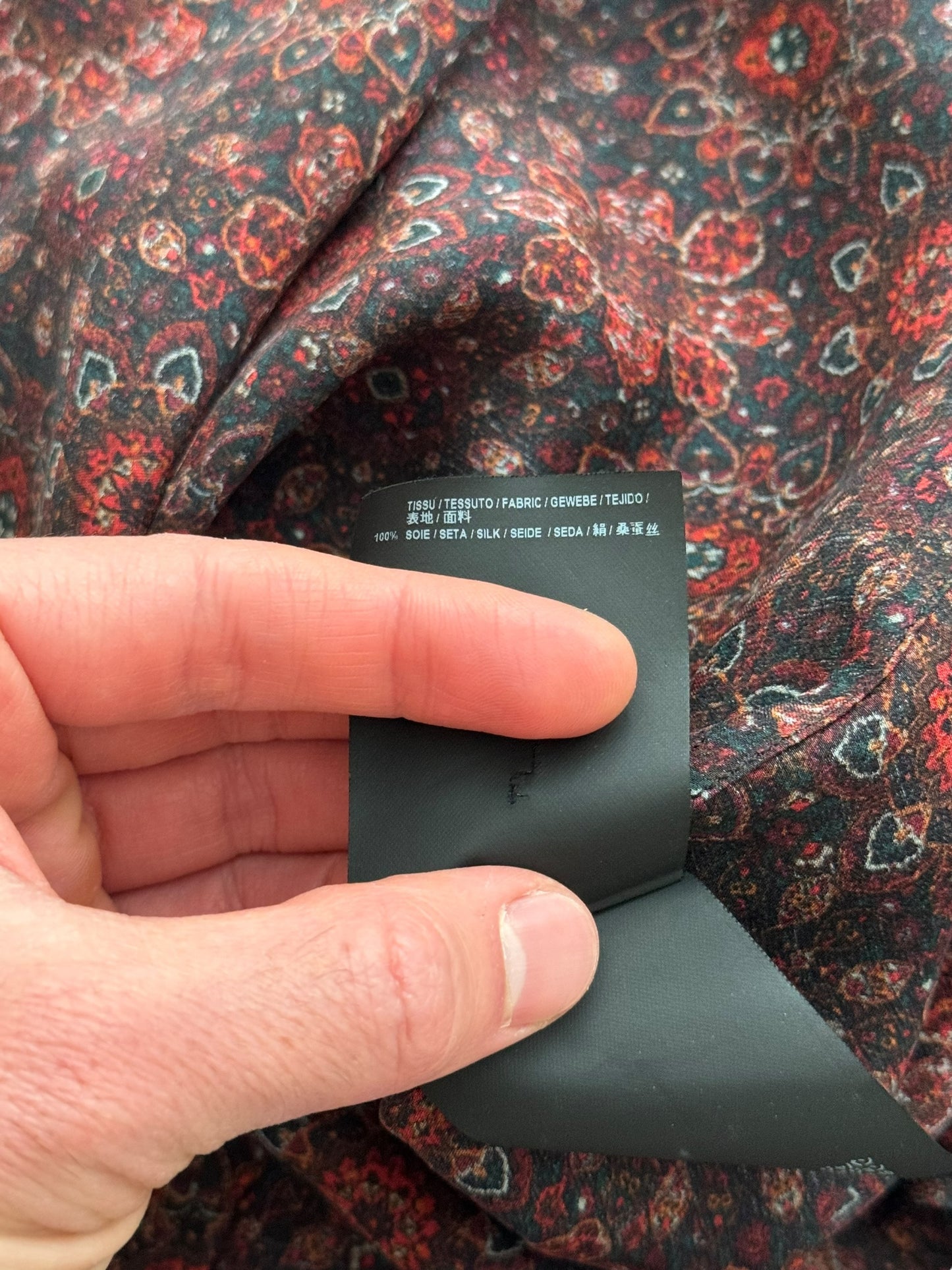 Paisley Silk Red Shirt