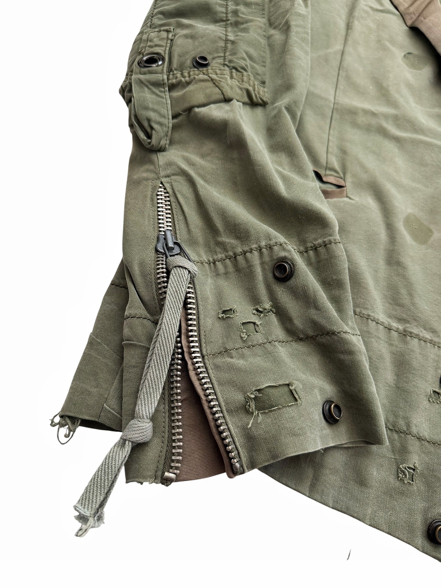 2014 Duffle Lee Denim Split Army Jacket Coat