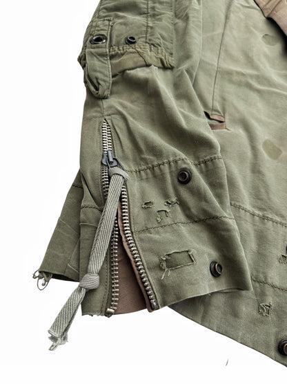 2014 Duffle Lee Denim Split Army Jacket Coat