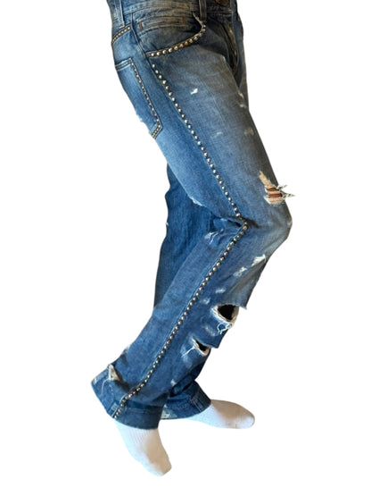 2000’s Runway Studded Thrashed Denims