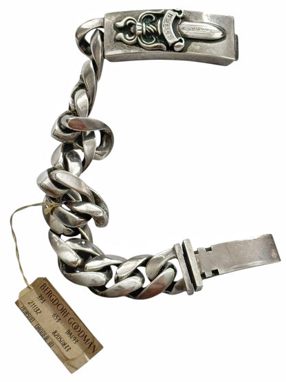OG Large Dagger ID Silver Bracelet