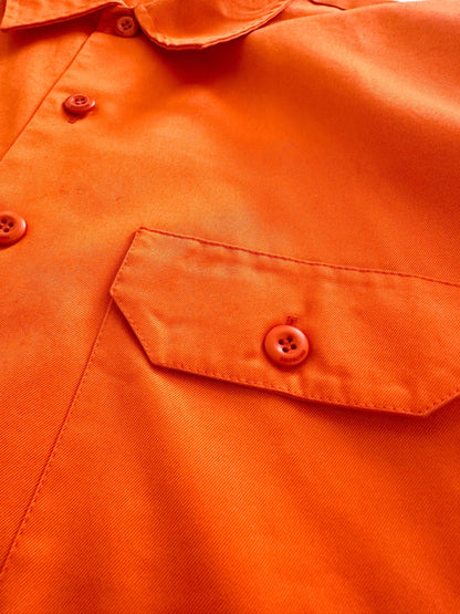 Oversized Heavy Orange Cargo Shirt