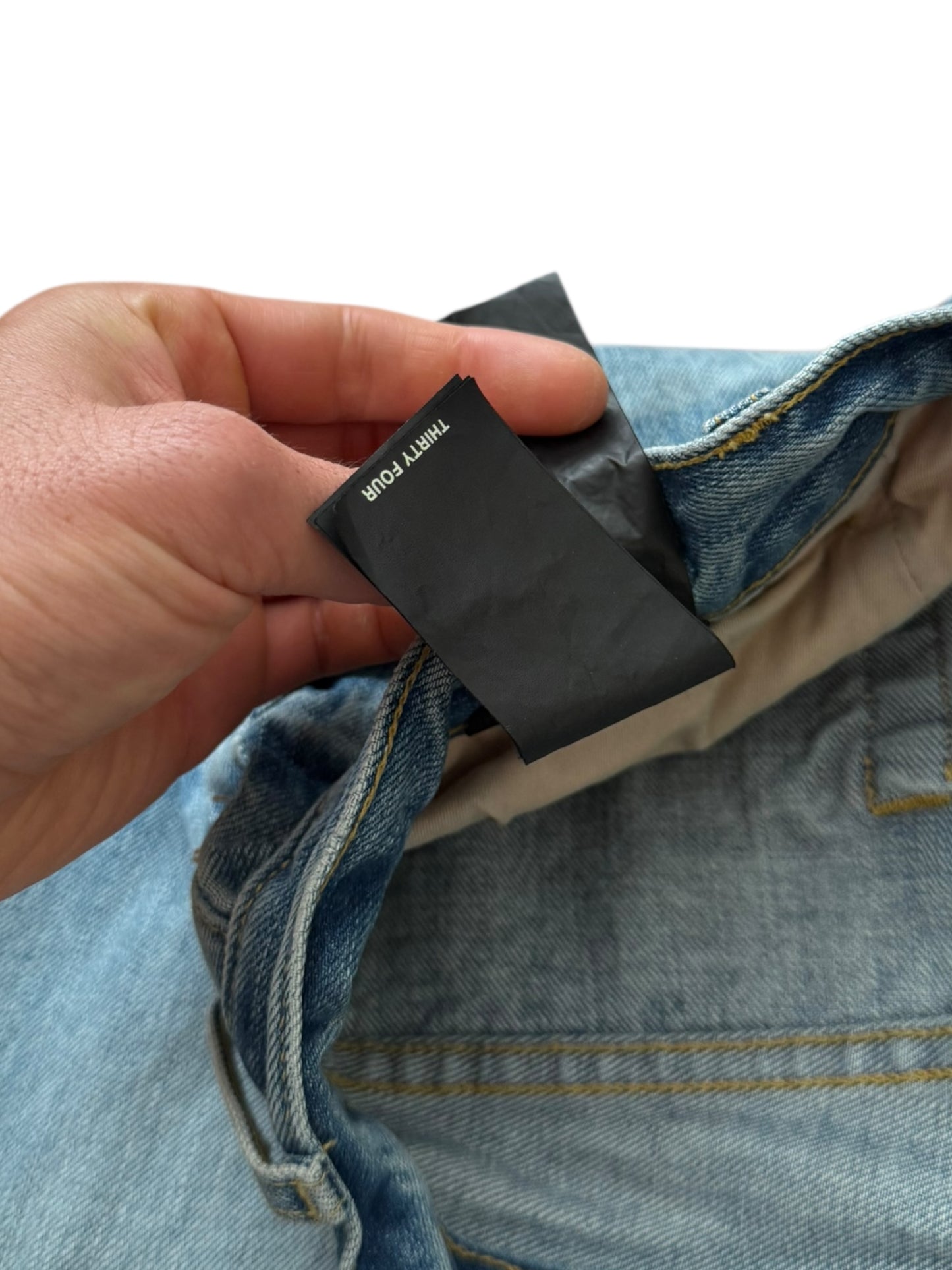 Distressed Holy Water Wash Denim