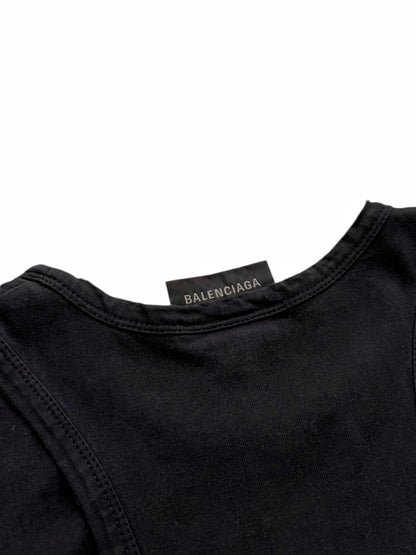 Sporty Racer Tank Neck Flap Logo