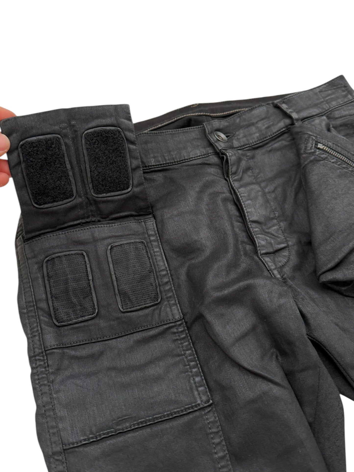 Black Waxed Memphis Biker Denim