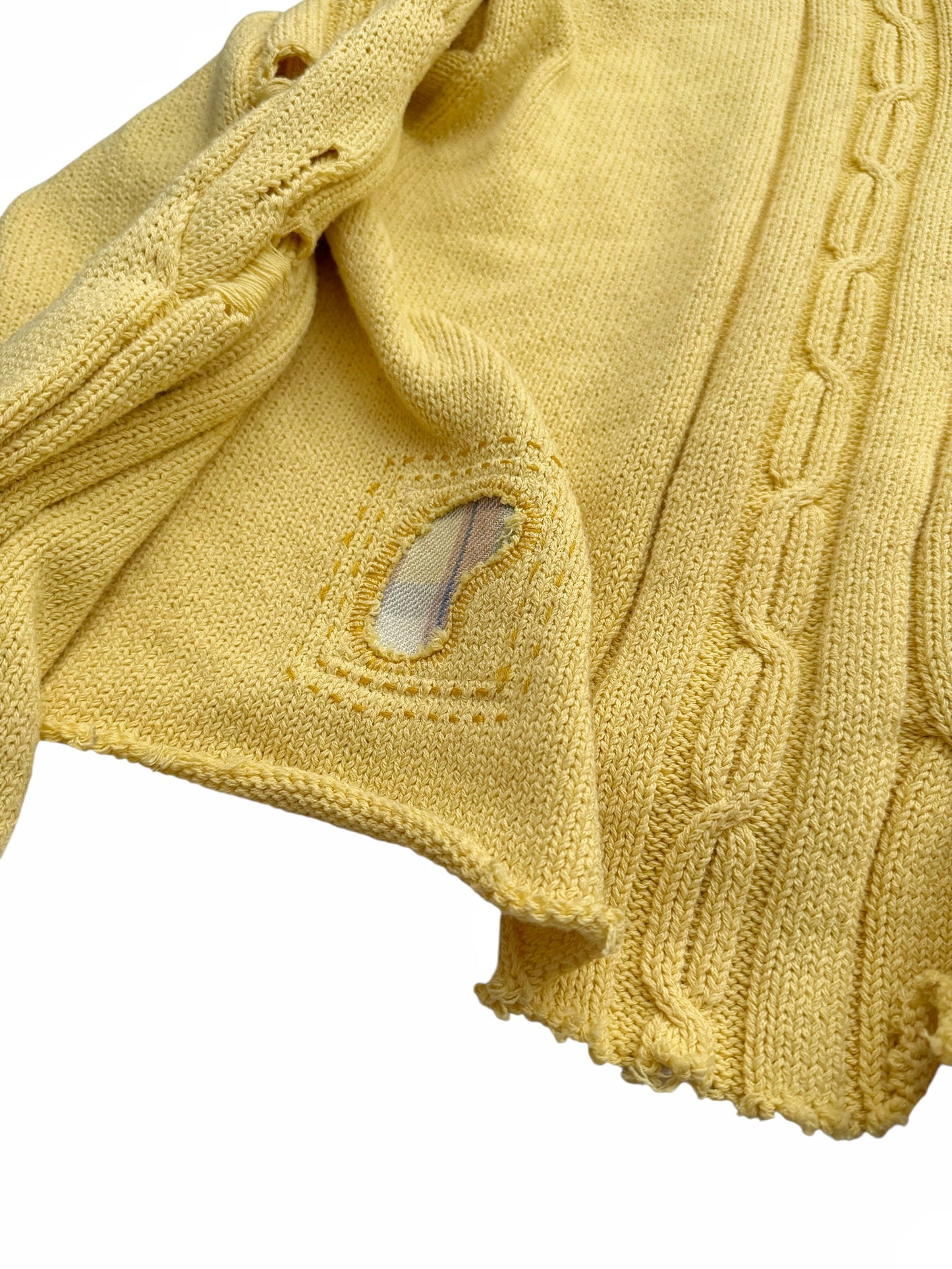 Distressed Cable Knit