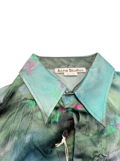 Wrinkle Rayon Abstract Shirt