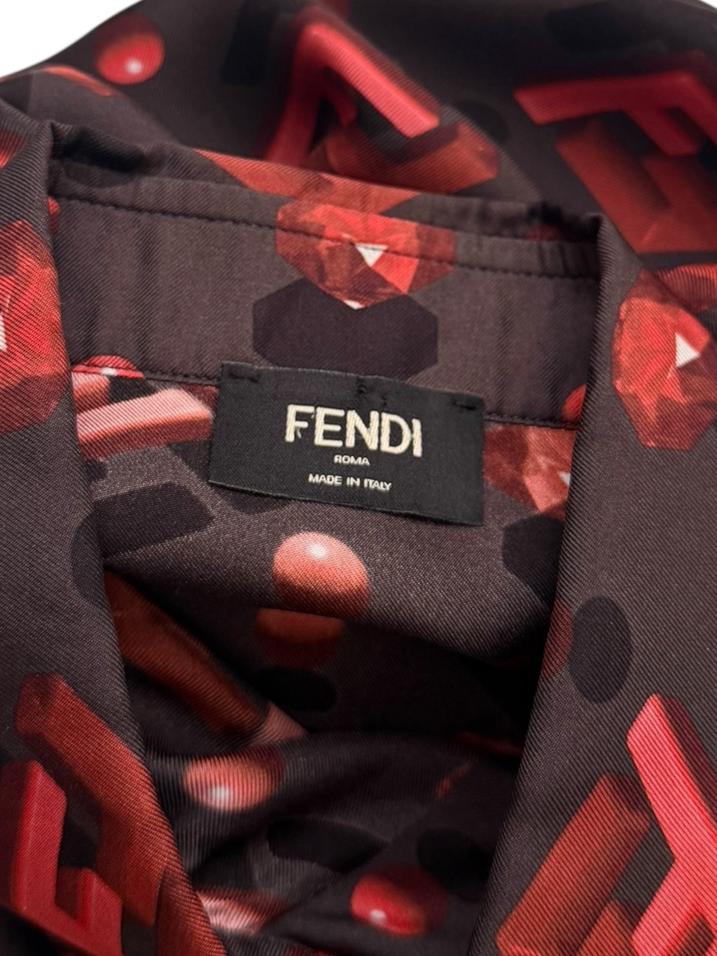 3D Diamond Rubino Silk Shirt