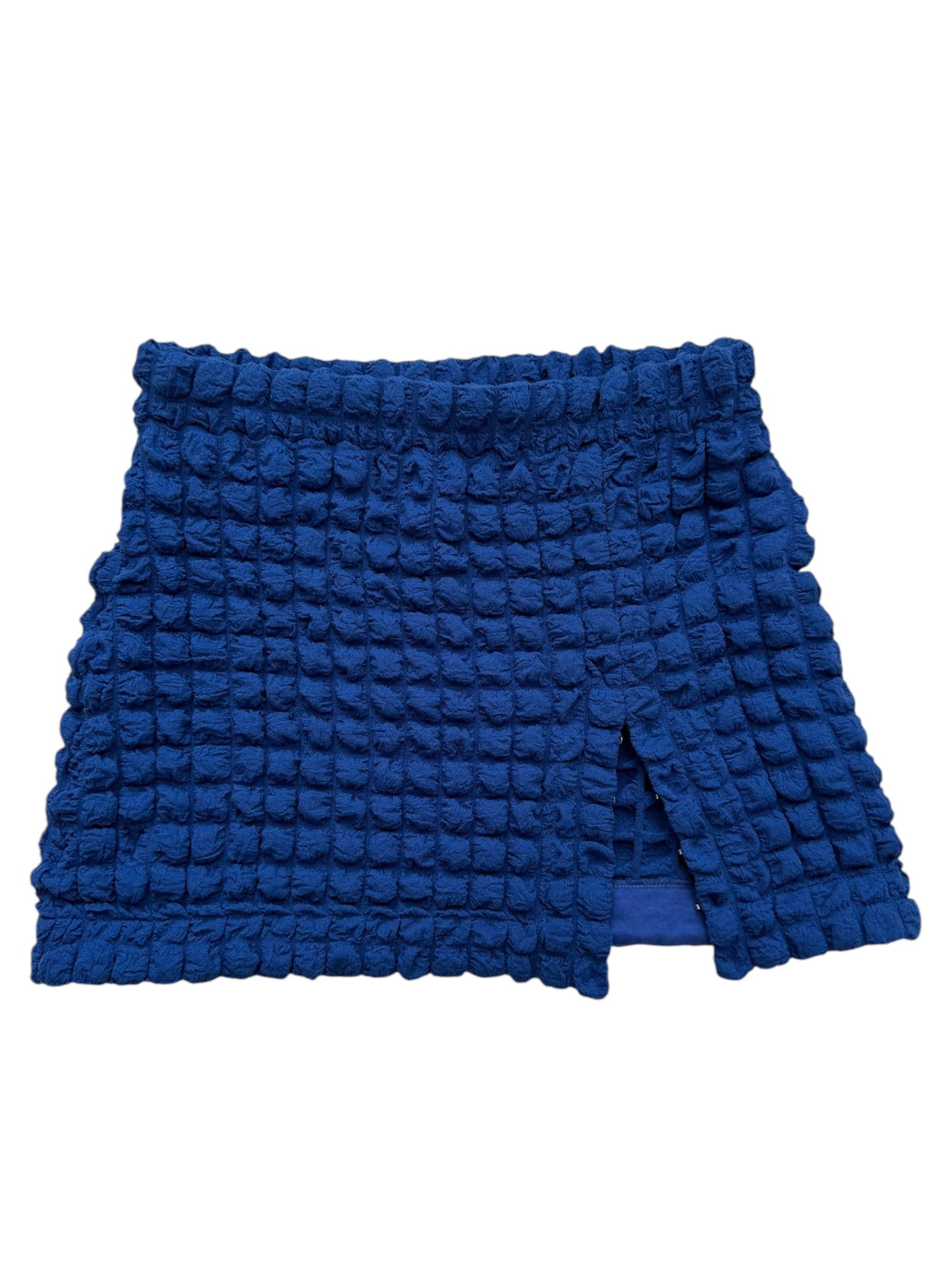 Bubble Mini Skirt Blue