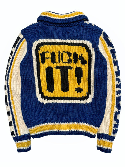 1990’s F*ck It Cowichan Cardigan
