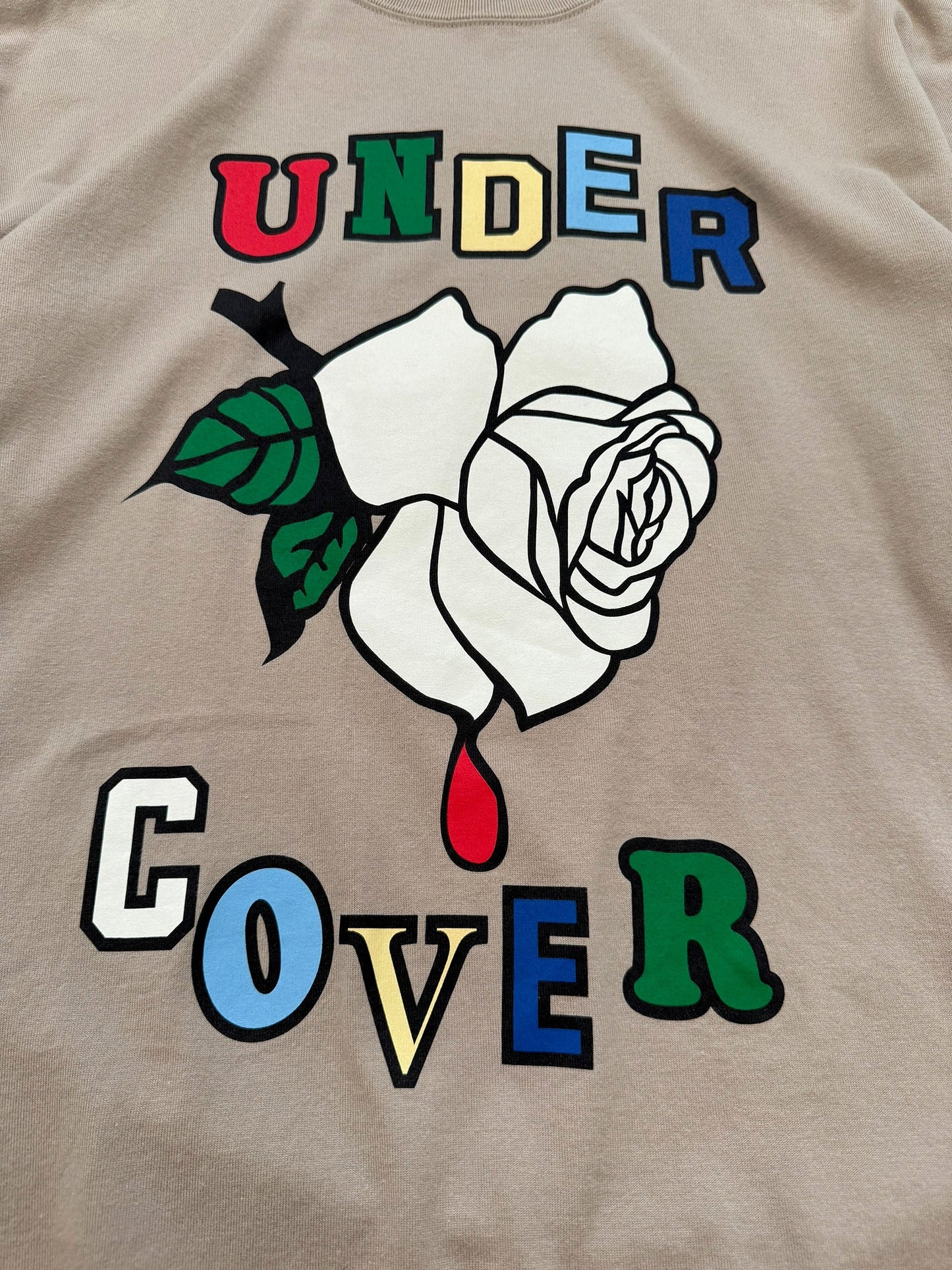 Beige Rose College Logo Shirt