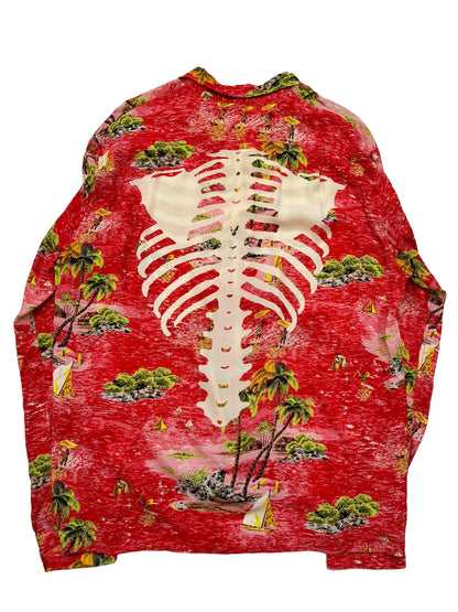 Skeleton Rayon Hawaiian Shirt