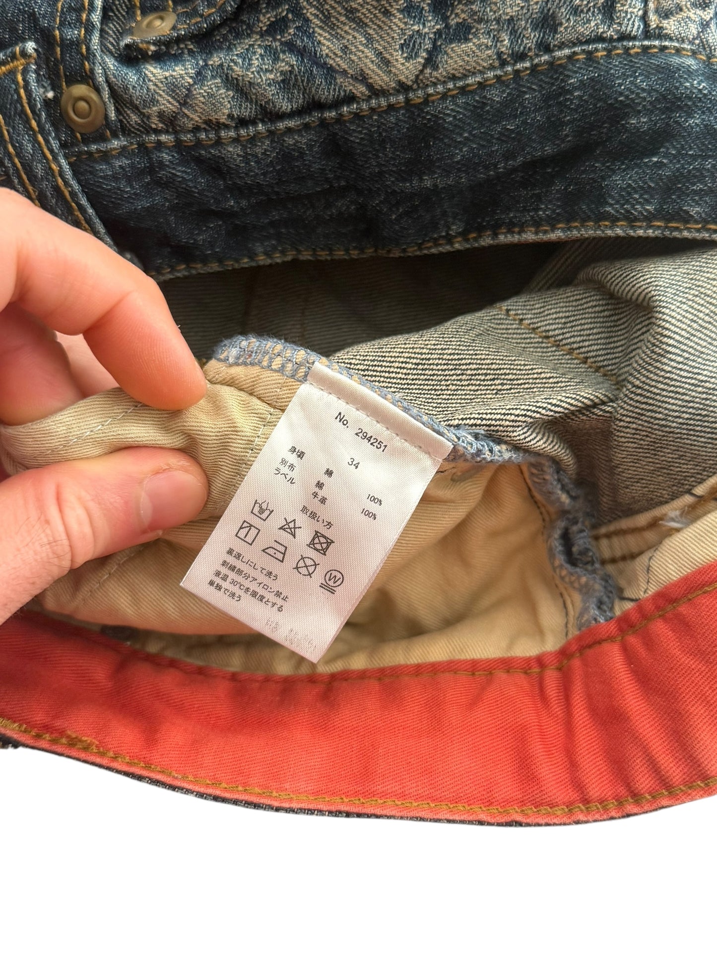 Dragon Embroidered Multipocket Snake Denim