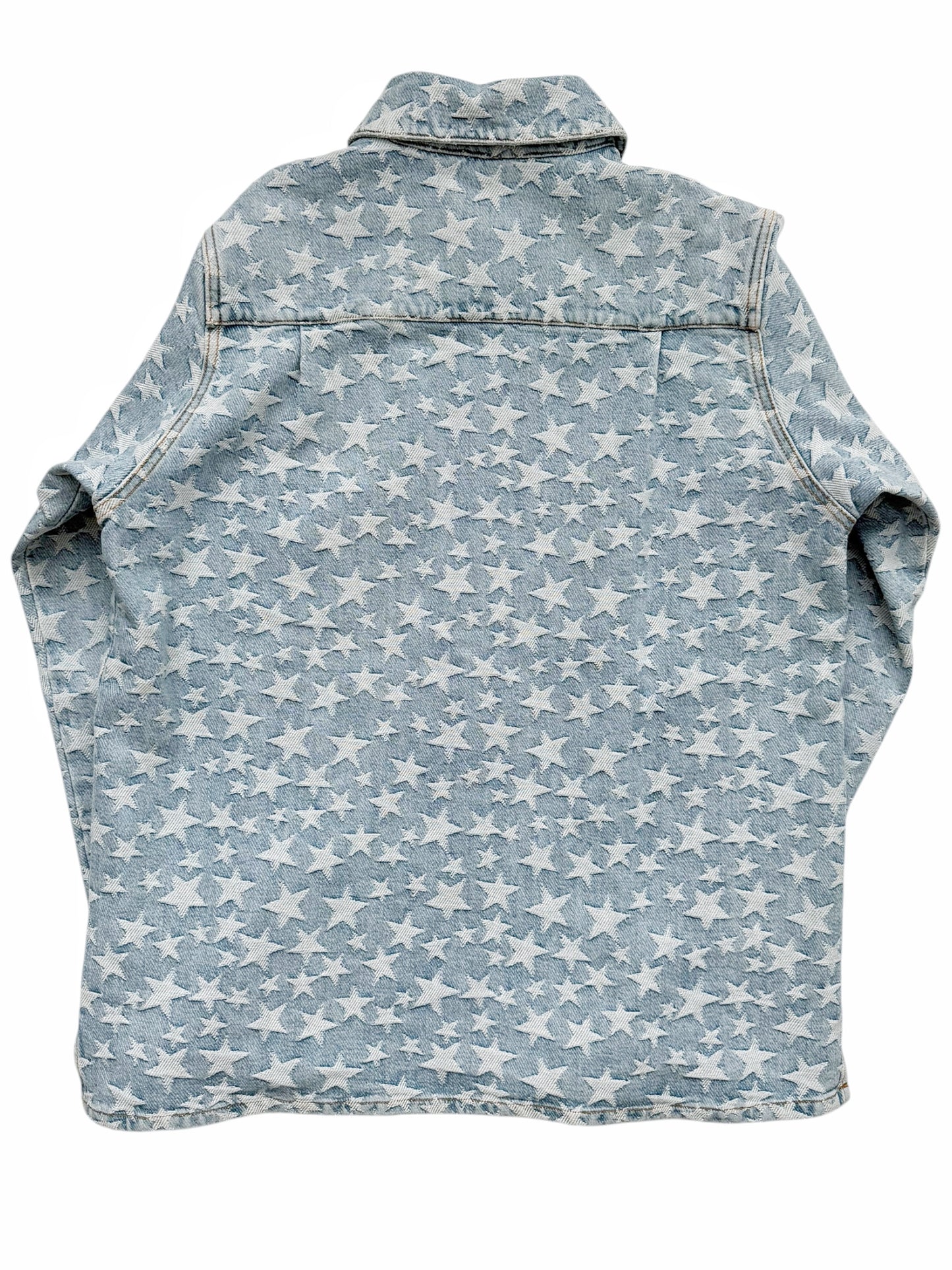 Star Jacquard Denim Over Shirt