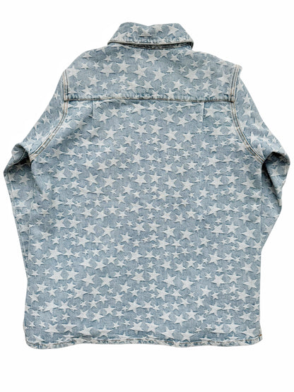 Star Jacquard Denim Over Shirt