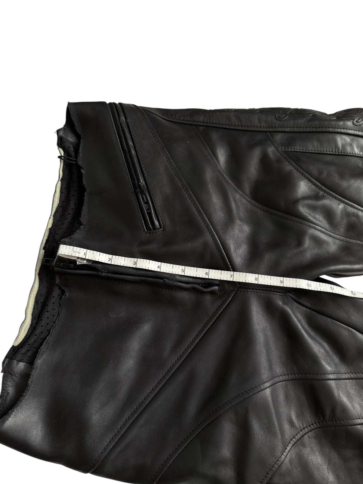 2024 Raw Waist Biker Moto Leather Pants