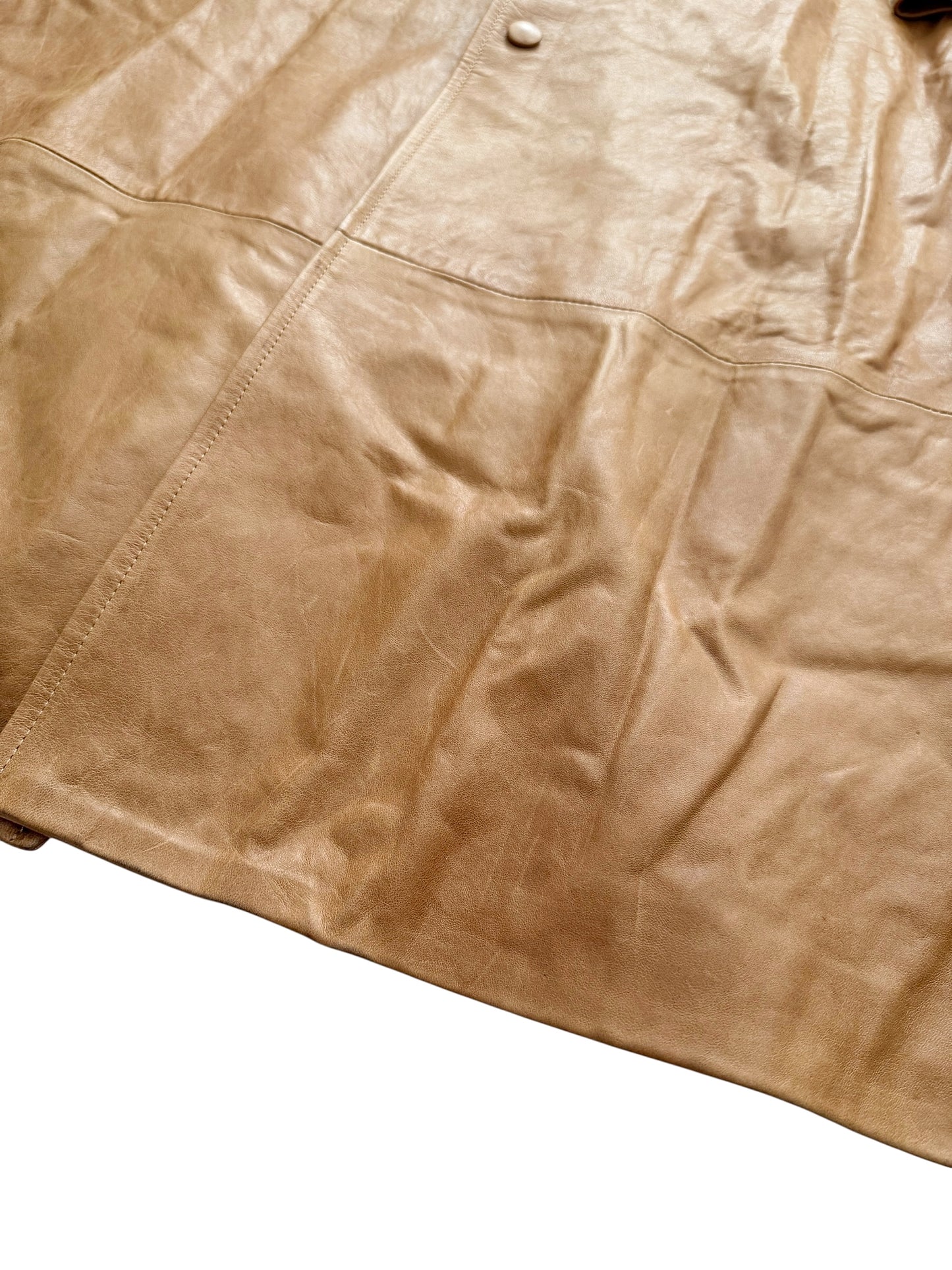 FW25 Natural Leather Trench Coat