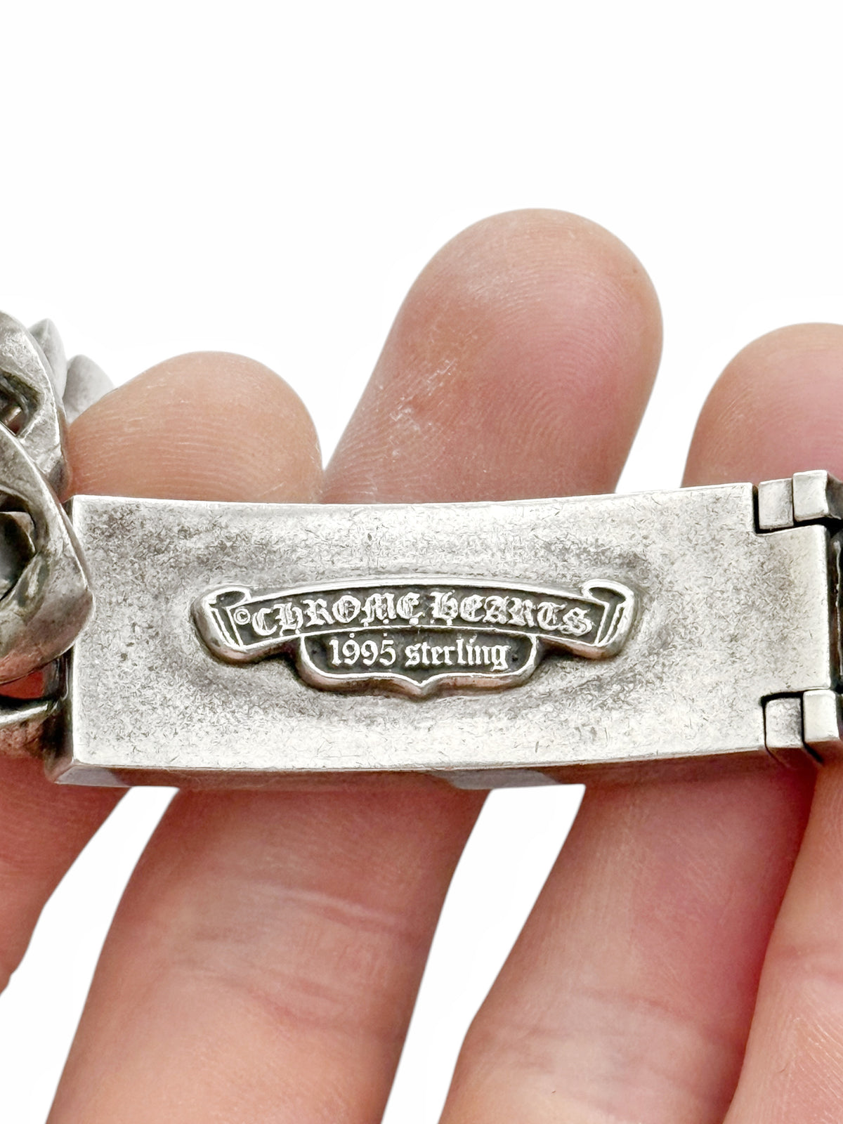 OG Large Dagger ID Silver Bracelet