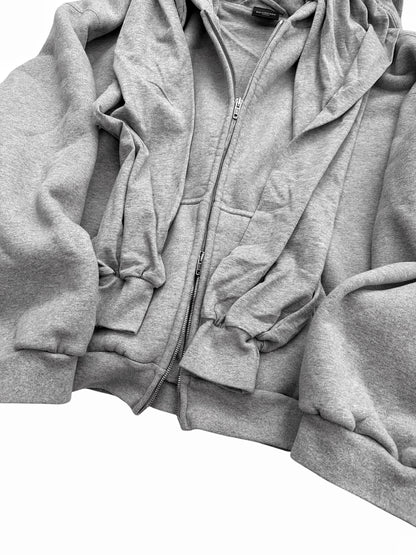Grey Incognito Layer HEAVY Zip Hoodie