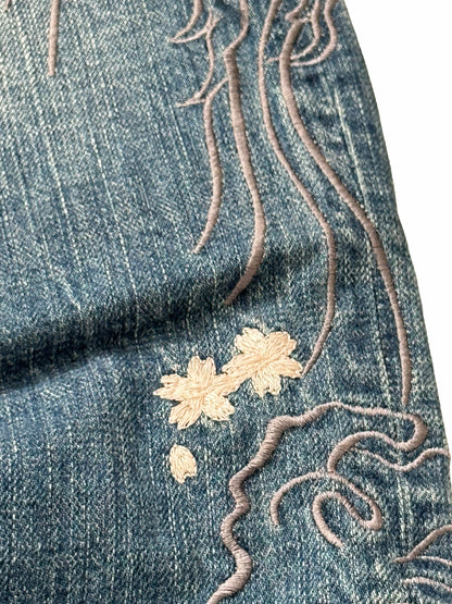 Koi Fish Multi-Pocket Denim