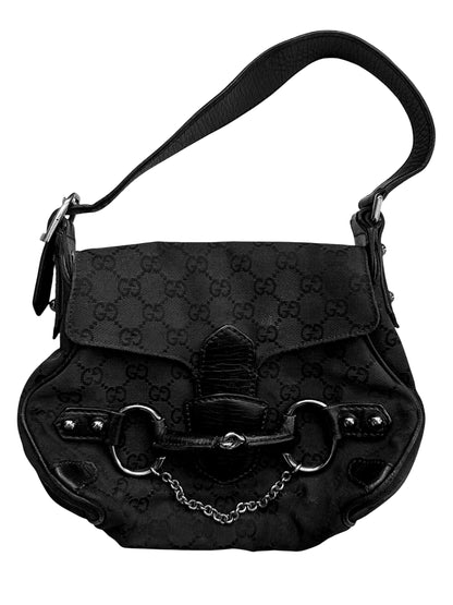 Tom Ford Era Horse Bit Hobo Canvas Bag