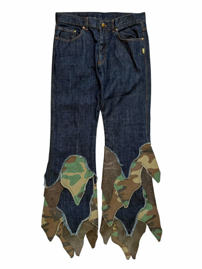 2000’s Foliage Flare Denim Pants