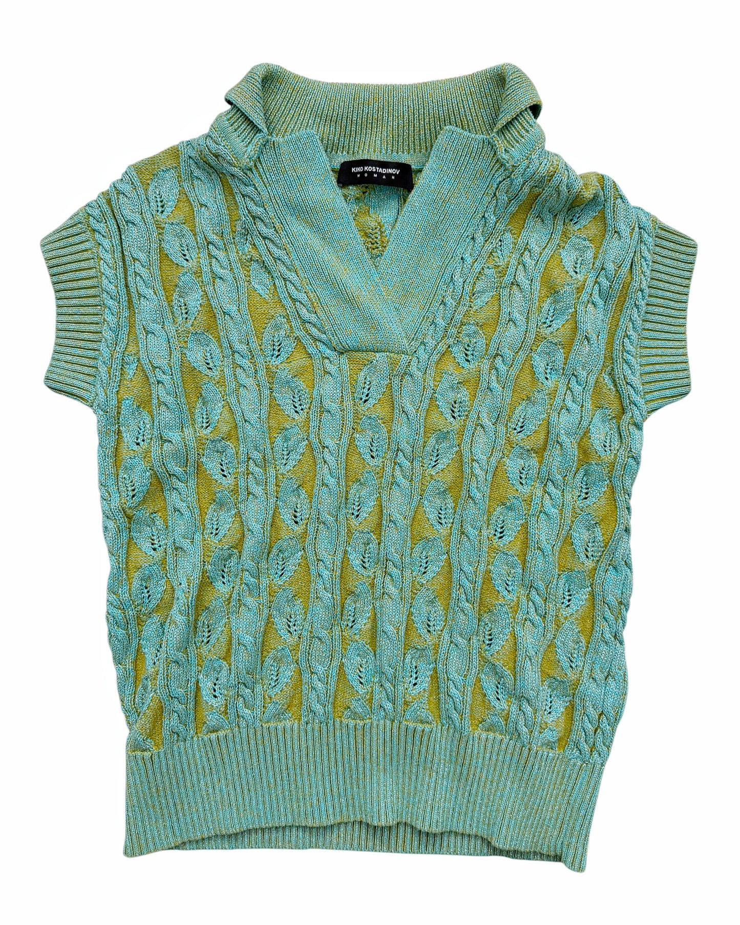 Foliage Cable Knit Vest