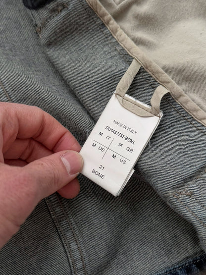 Crust Oiled Leather Stooge Trucker Denim Jacket