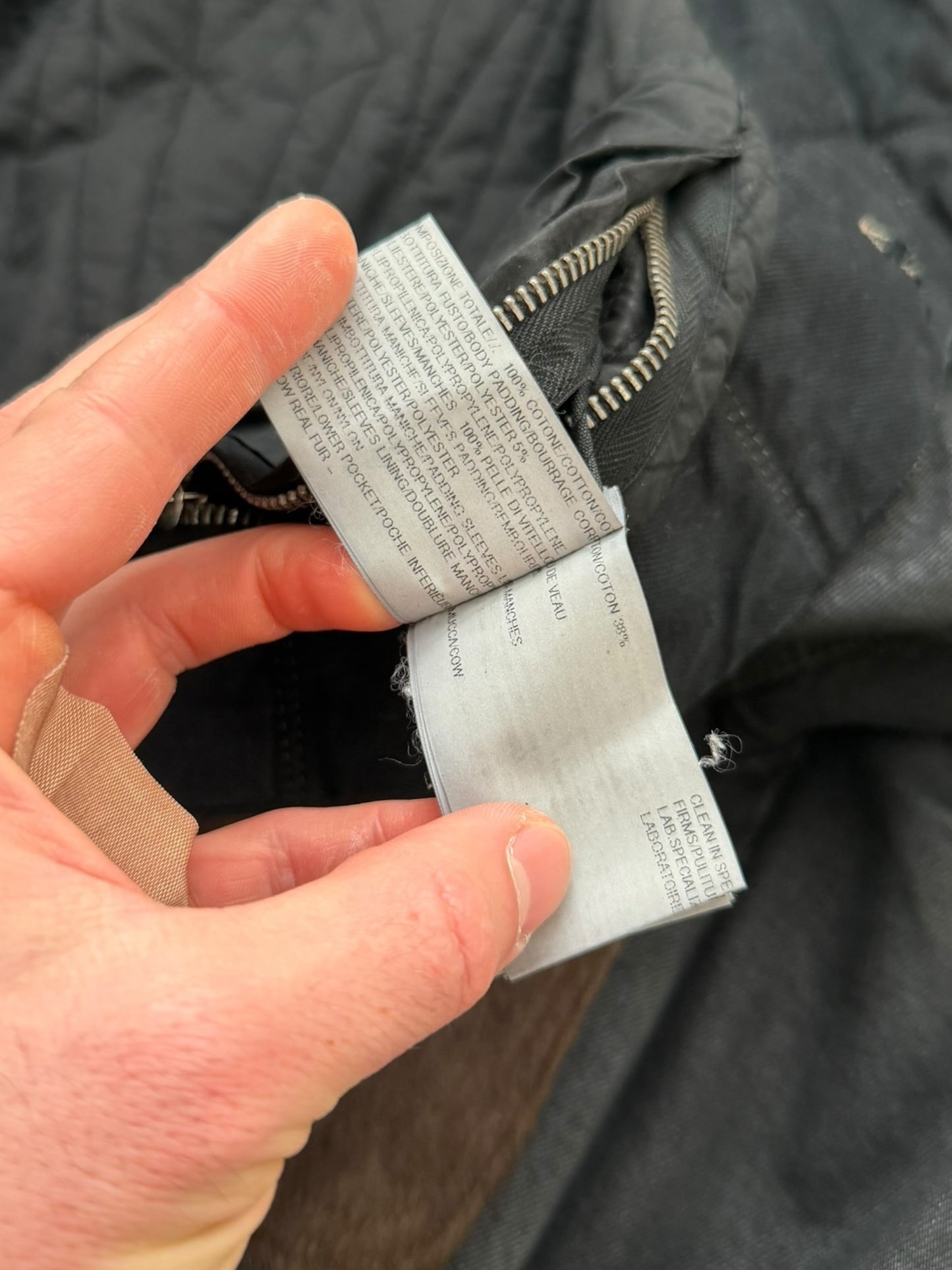 FW15 Slave Waxed Hybrid Cargo Pony Jacket