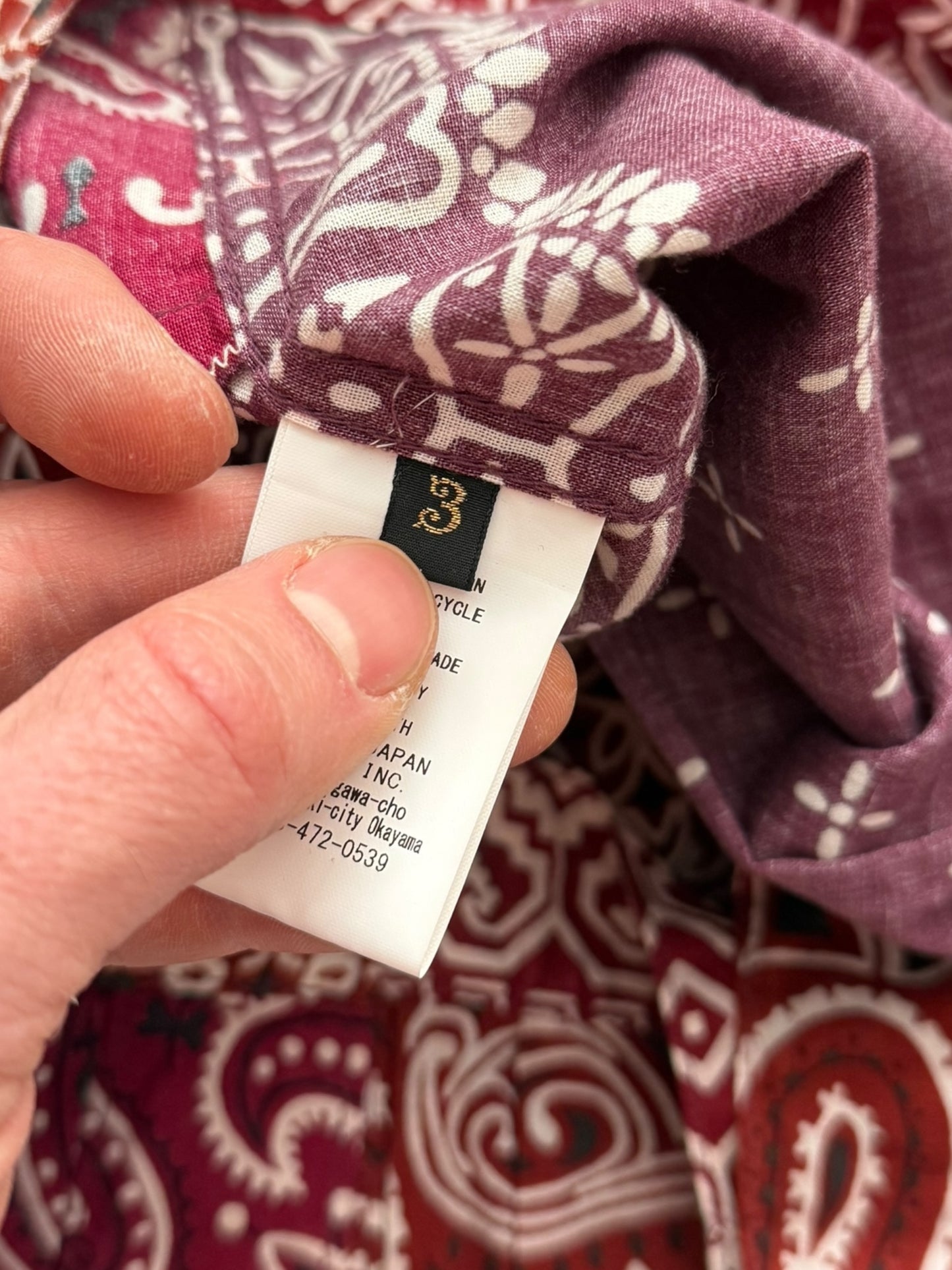 Red/Purple Bandana Kerchief Trucker Jacket