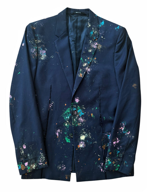 Painted Deconstructed Blazer Jacket