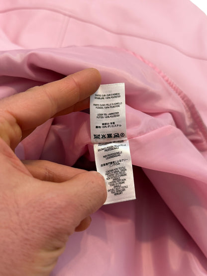 Pale Pink Lamb Leather Shirt Jacket